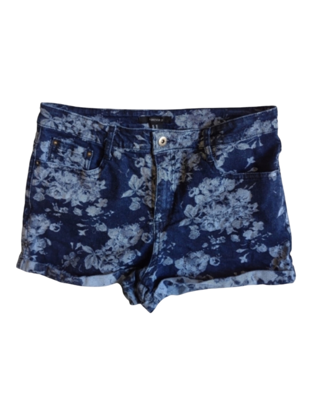 Forever 21 Denim Shorts Floral Size 30